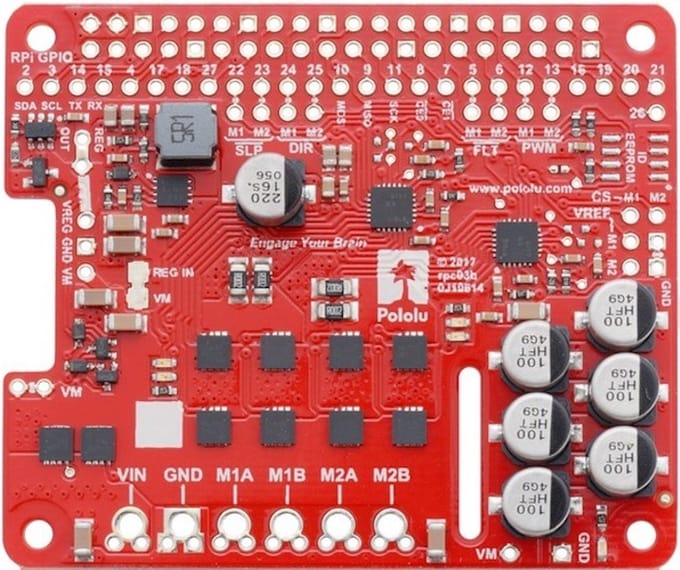 Dual G2 High-Power Motor Driver 24v14 for Raspberry Pi Pololu 3753