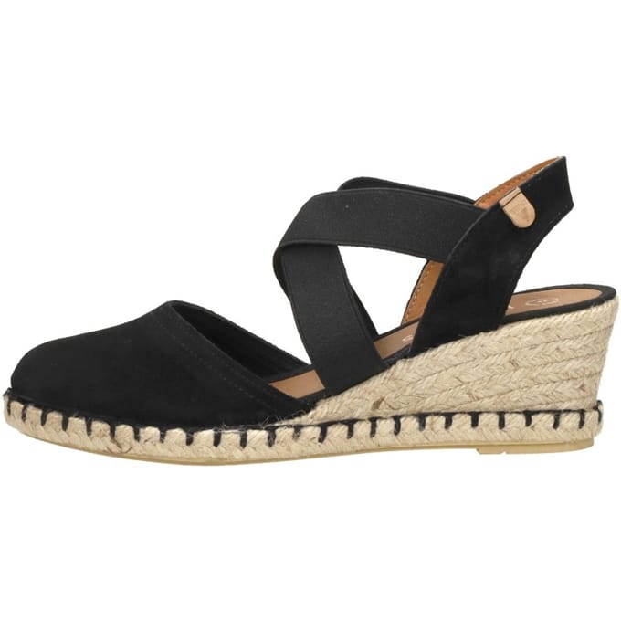 Verbenas Mila Sandalen Touwzool - Zwart - Maat 36