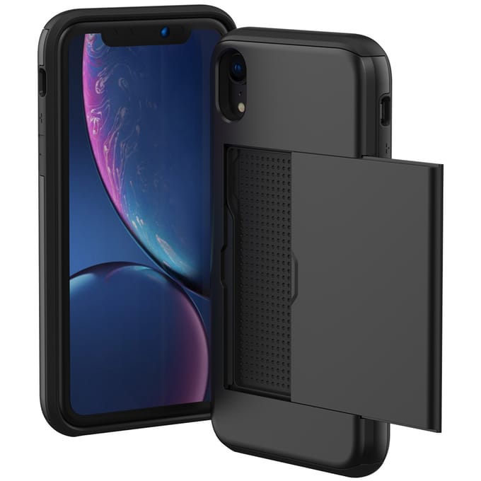 imoshion Hoesje met Pasjeshouder - Geschikt voor Apple iPhone XR - Zwart