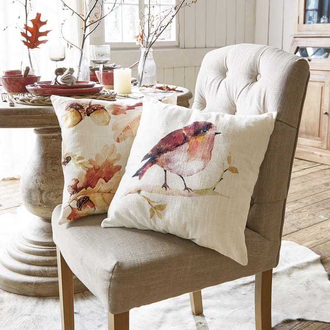 LOBERON Kussenhoes set van 2 Lovece wit/bruin