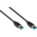 USB 3.2 aansluitkabel Good Connections, USB-A naar USB-A, tot 10 Gbit/s, lengte 1 m, zwart