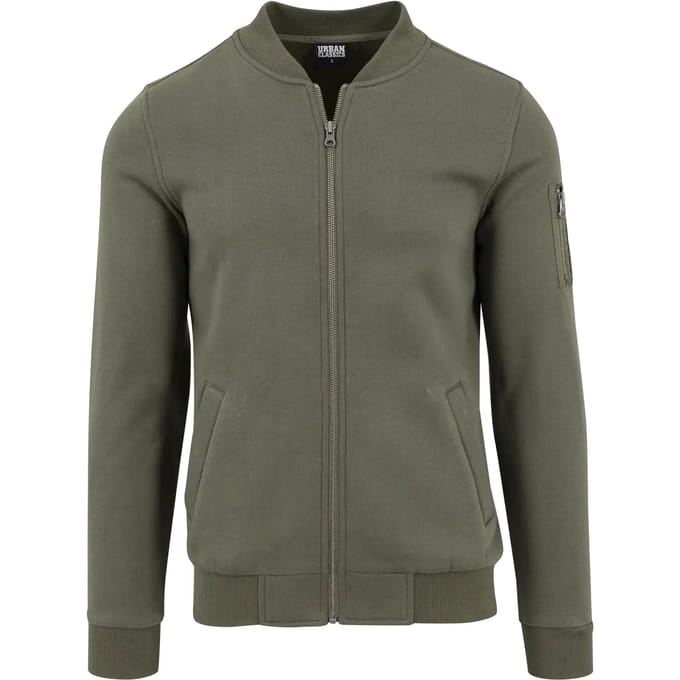 Urban Classics - Sweat Bomber jacket - M - Groen