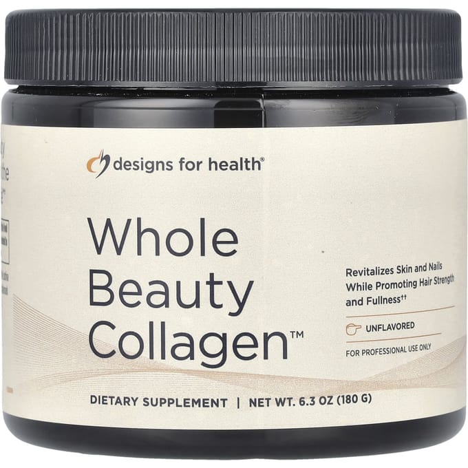 Designs For Health, Whole Beauty Collagen™, Non aromatisé, 6,3 oz (180g)
