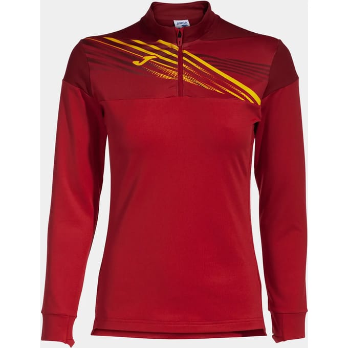 Joma Elite X Sweatshirt Met Halve Rits Rood L Vrouw