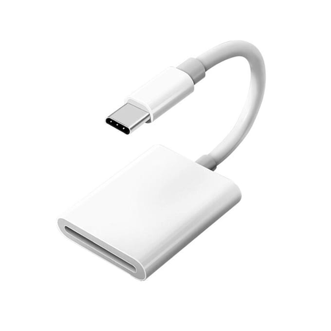 Type-C naar SD-kaartcamera-lezeradapter SD-kaartlezer voor Type-C-apparaten, wit wit