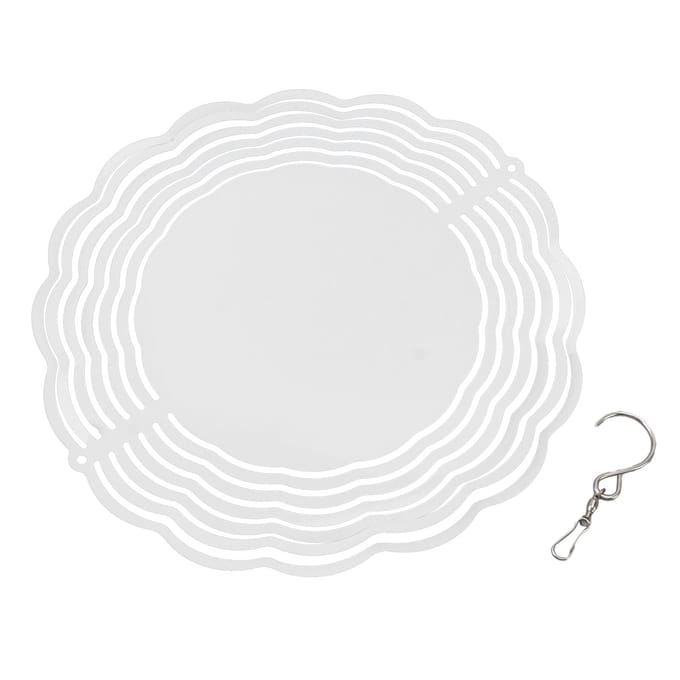 Sublimatie Windgong Aluminium DIY Blanco Windmolen voor Buiten Tuin Raam Decoratie white