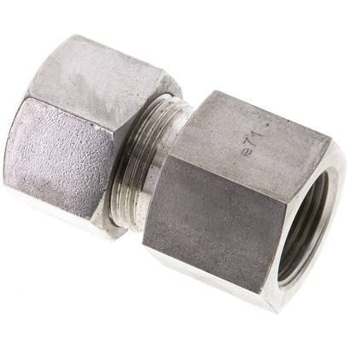 20S & M27x2 RVS Rechte Snijringkoppeling Binnendraad 400bar ISO 8434-1