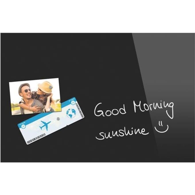Sigel Glazen magneetbord B1201 Zwart (b x h) 60 cm x 40 cm B1201