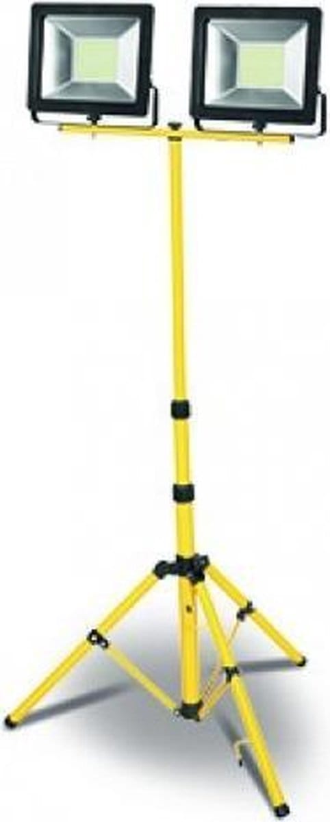 Dubbel LED schijnwerper met statief - IP65 - 2x 50W