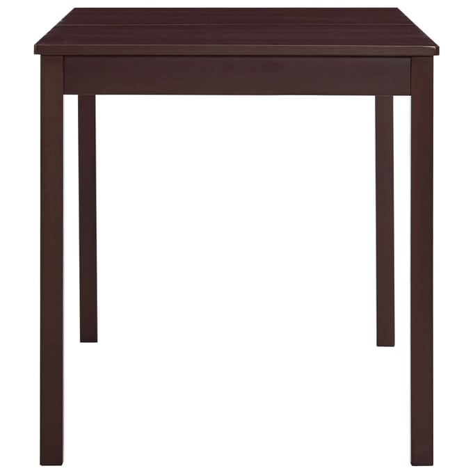vidaXL - Eettafel - 140x70x73 - cm - grenenhout - donkerbruin