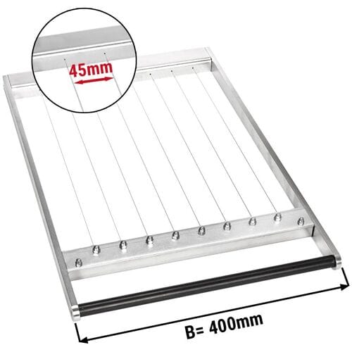 GGM Gastro Rahmen für doppel Pralinenschneider - Drahtabstand: 45mm Zilver