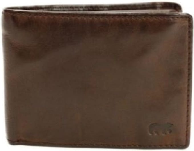 Bear Design Cow Lavato Leren Billfold - Donkerbruin