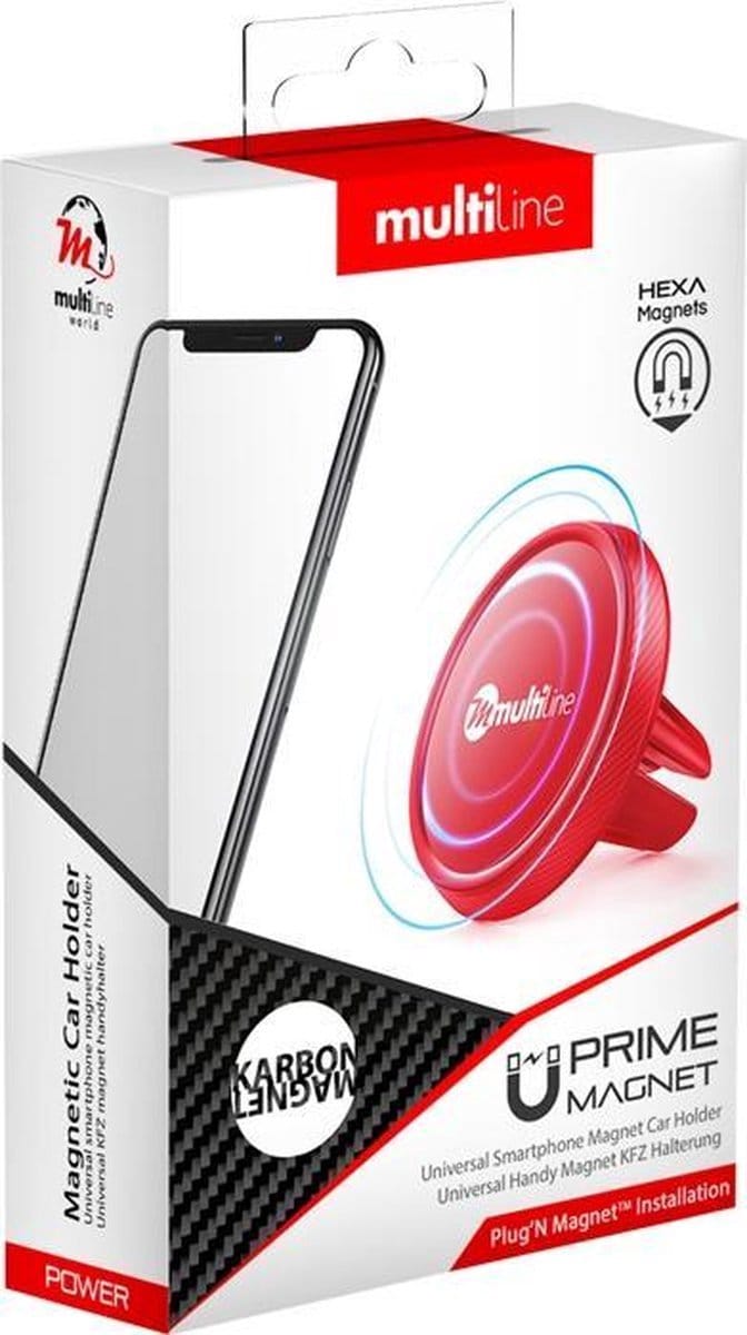Multiline Prime Magnet Phone Holder - Karbon Red