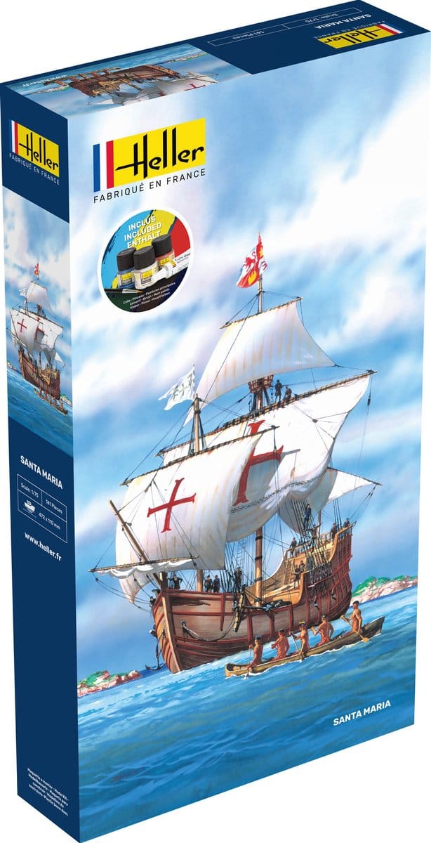 Heller Modelbouwpakket Schepen - 56865 Santa Maria Ship - Starter Kit Plastic - 1:75 - Modelbouw