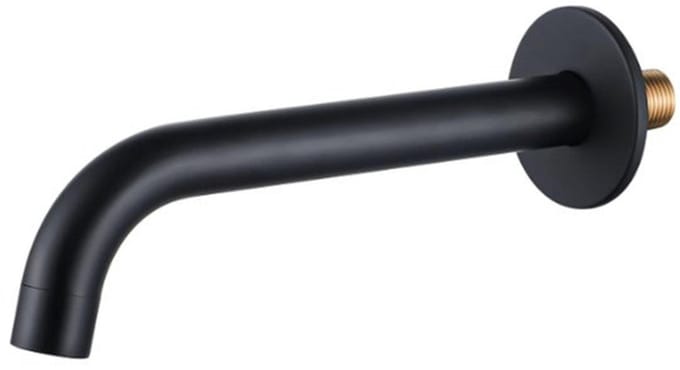 FugaFlow Eccelente Acces uitloop - 22cm inkortbaar - mat zwart