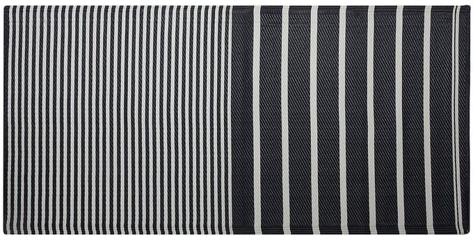 HALDIA - Outdoor kleed - Zwart - 90 x 180 cm - Polypropyleen