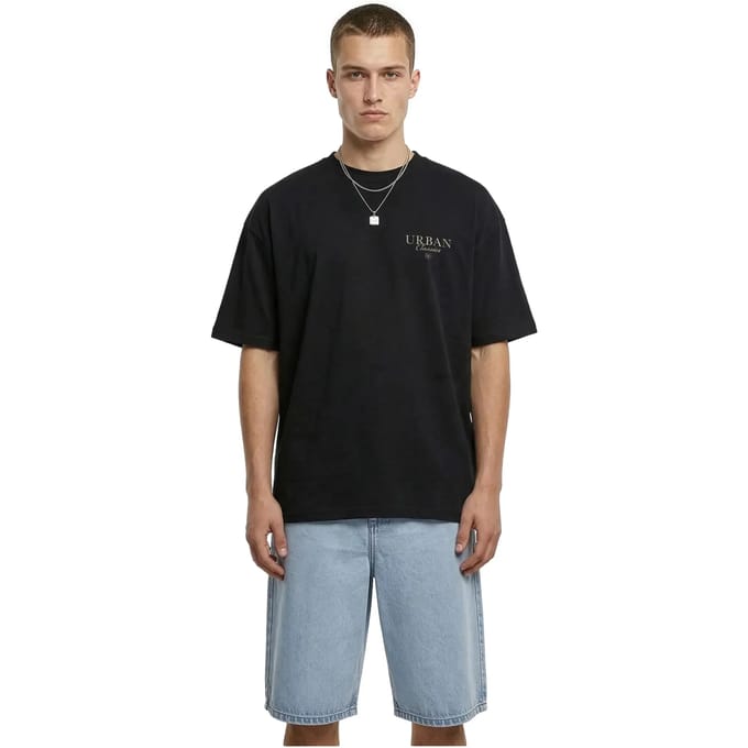 Urban Classics - Fast Logo Loose Heren Tshirt - XXL - Zwart