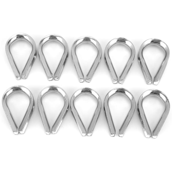 8MM Roestvrij Staal Boot Staalkabel Klemmen Kabel Beschermingsringen Oogplaten Klemmen white