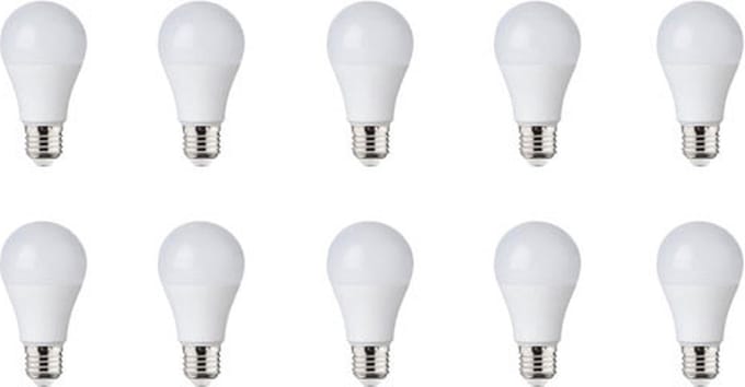 LED Lamp 10 Pack - E27 Fitting - 10W Dimbaar - Warm Wit 3000K