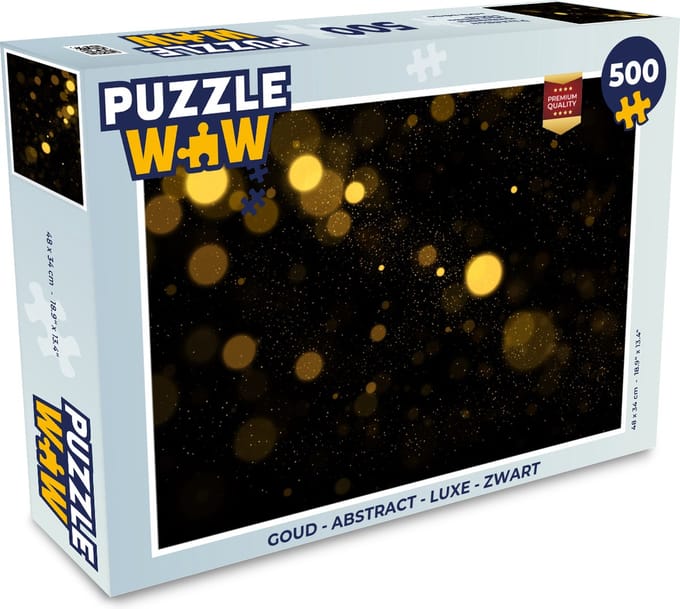 Puzzel Goud - Abstract - Luxe - Zwart - Legpuzzel - Puzzel 500 stukjes