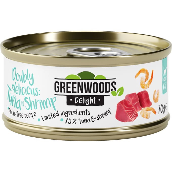 Greenwoods Delight tonijn met garnalen 24 x 70 g