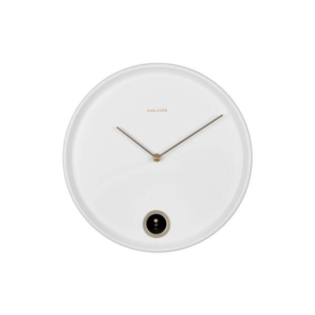 Karlsson Wandklok Esencia Cuckoo - Wit - Ø30cm - Wandklok Modern