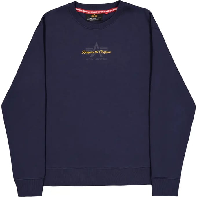 Regular fit sweatshirt van katoenmix met labeldetail