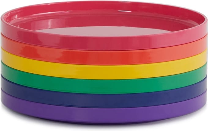 Heller Max melamine borden Rainbow - 19 cm - set van 6