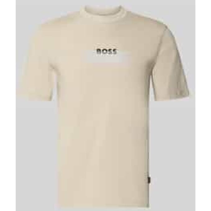 regular fit T-shirt van puur katoen model 'Te_LOGOTAPE'