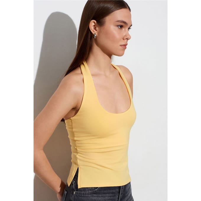 Halsband Cut-Out Slim Fit Blouse