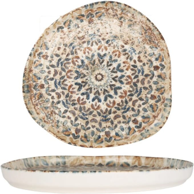 Rinart Dessertbord - Aztec - Porselein - 20 cm - set van 6