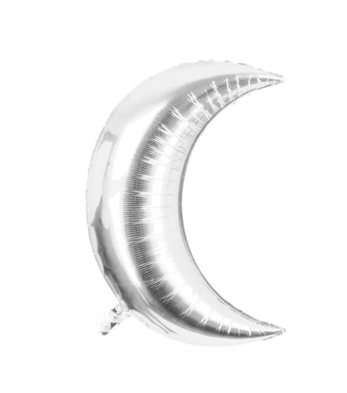 PARTYPRO - Zilveren aluminium maanballon voor feestdecoratie