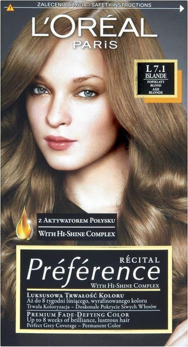 L'Oreal - Recital Preference Hair Dye L 7.1 Icelande