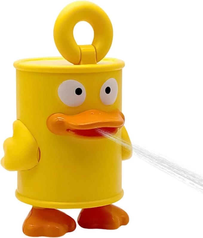 Waterspeelgoed Eend - Sproeiers Speelgoed - Zomers Plezier - Schattig Eendenfiguur - 12 x 9 x 8 cm - Geel