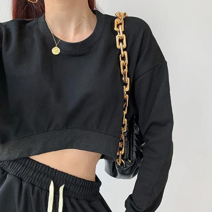 Lente Herfst Hoodies Kort Sexy Lange Mouw Pullover Sweatshirt Oversized Losse Casual Tops M blauw
