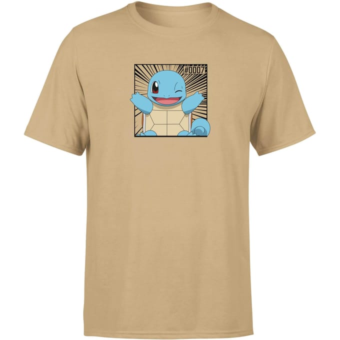 Pokémon Pokédex Squirtle #0007 Men's T-Shirt - Tan - L