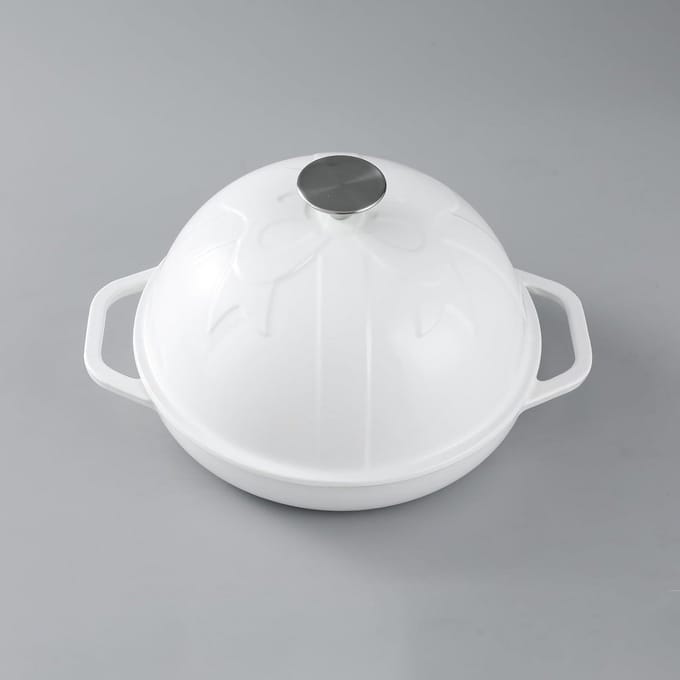 Gietijzeren Brood Oven met Cloche Deksel, Zuurdesem Bakpan, Geëmailleerd