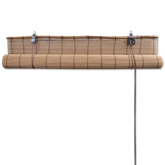 vidaXL - Rolgordijn - 100x160 - cm - bamboe - bruin
