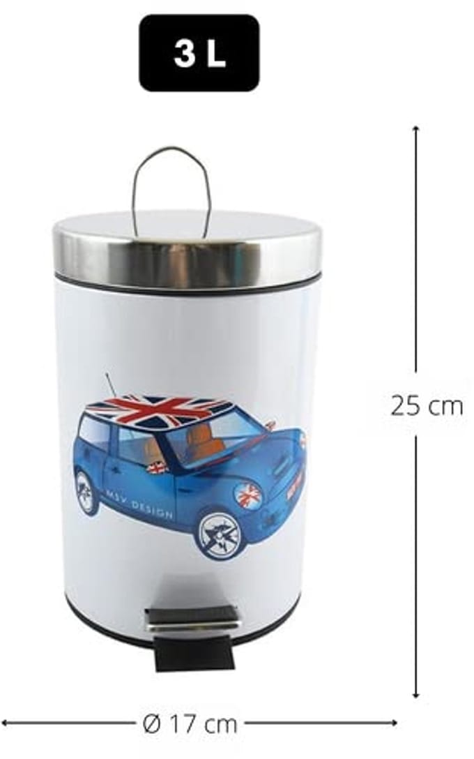 Mini Pedal Afvalemmer - 3 Liter Met Verwijderbare Binnenemmer