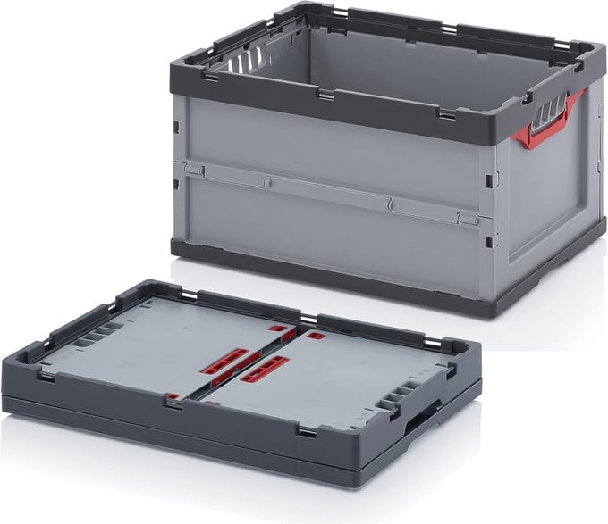 Set van 5 Professionele Inklapbare Vouwdozen 60 x 40 x 32 cm