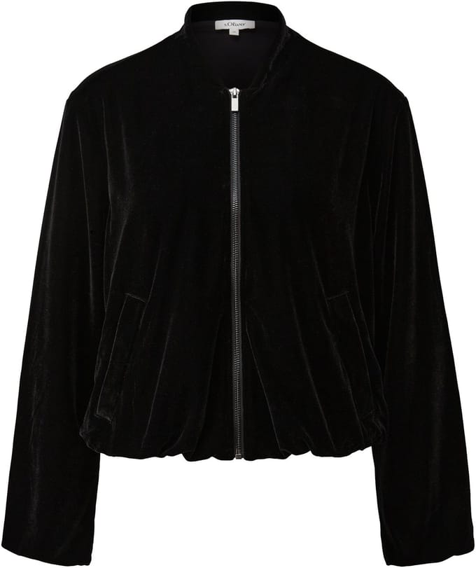 s.Oliver - female - Vloeiende fluwelen blouson