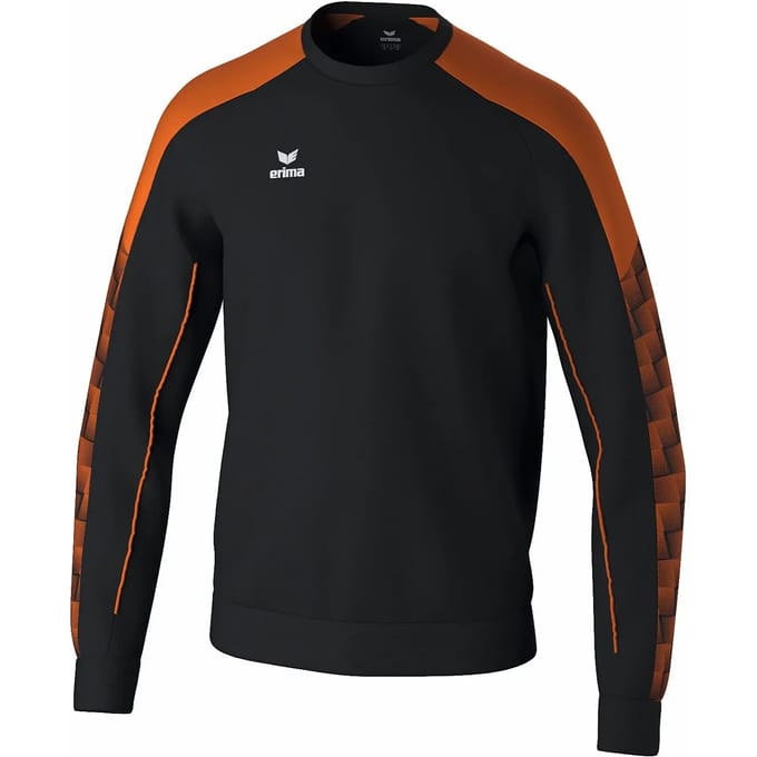 Erima Evo Star Sweatshirt Kinderen - Zwart / Oranje | Maat: 152