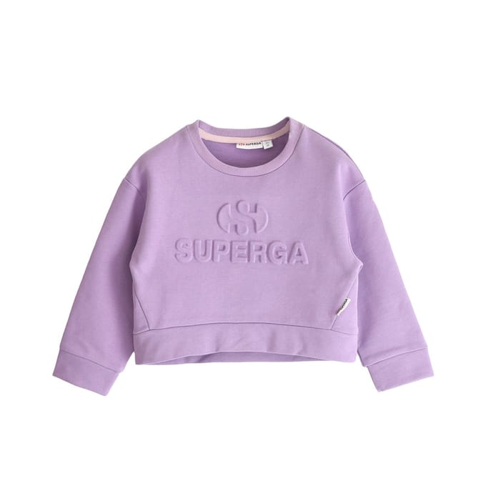 Superga Sweatshirt met kinderlogo (Donker blauwroze)