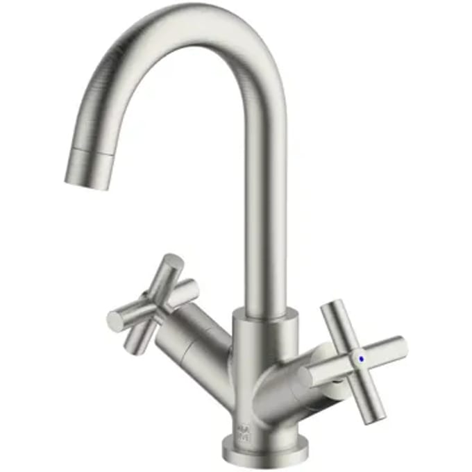 Aquavive Wastafelmengkraan Rosali - Draaibaar - Rvs - 7,5cm