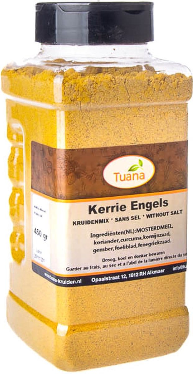 Tuana Kruiden - Kerrie Engels - Strooibus 400 Gram - Tuanashop - GP-K-0015