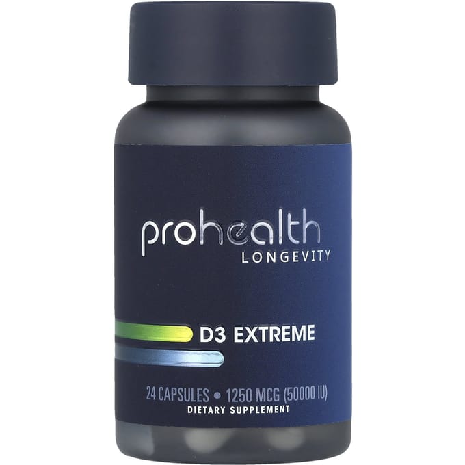 ProHealth Longevity, D3 Extreme, 50.000 IE, 24 capsules