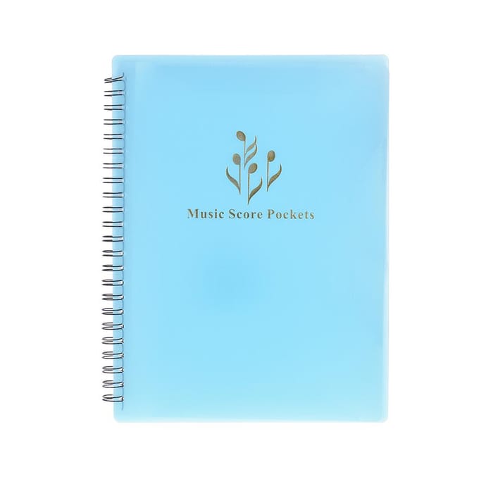 Multifunctionele muziekpartituurhouder A4-formaat papiervel documentbestand organizermap met 40 blauw