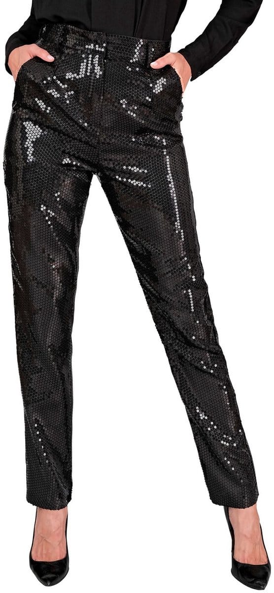 Pailletten Broek Zwart Ready To Shine Vrouw