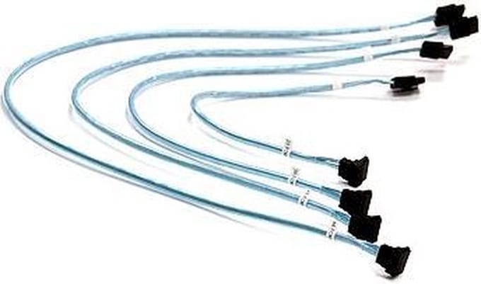 4 x Round - 0.56 m - SATA I - Male/Male - Black - Blue - White - Straight - Straight