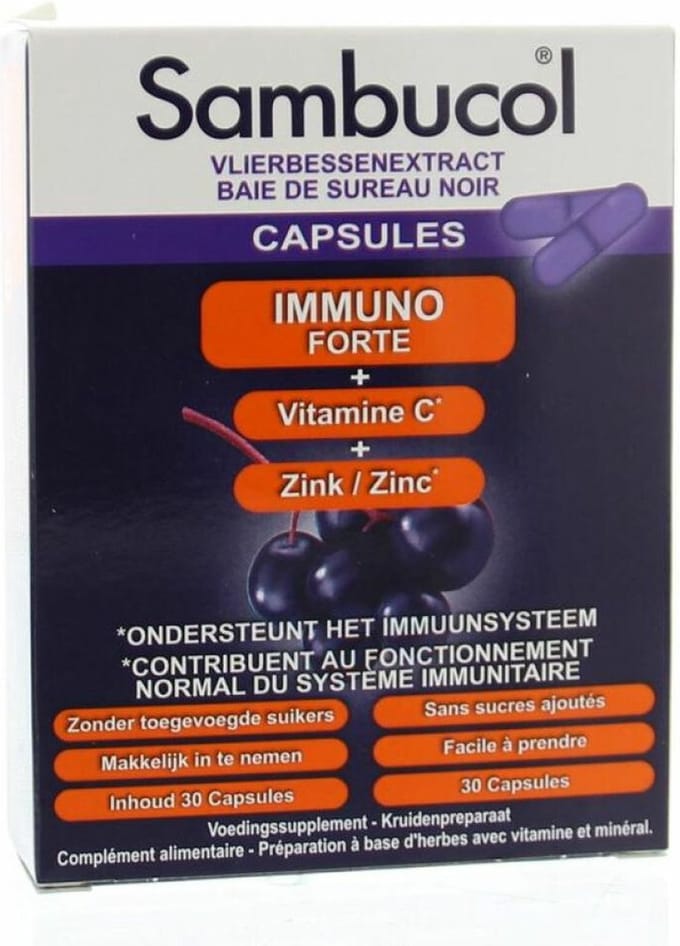Sambucol - Immuno Forte Capsules - 3 x 30 capsules - Voordeelverpakking